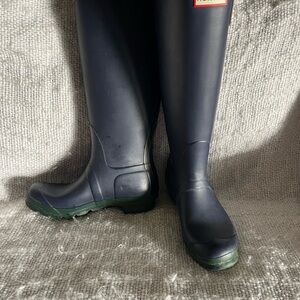 Hunter Navy Tall Rain Boots